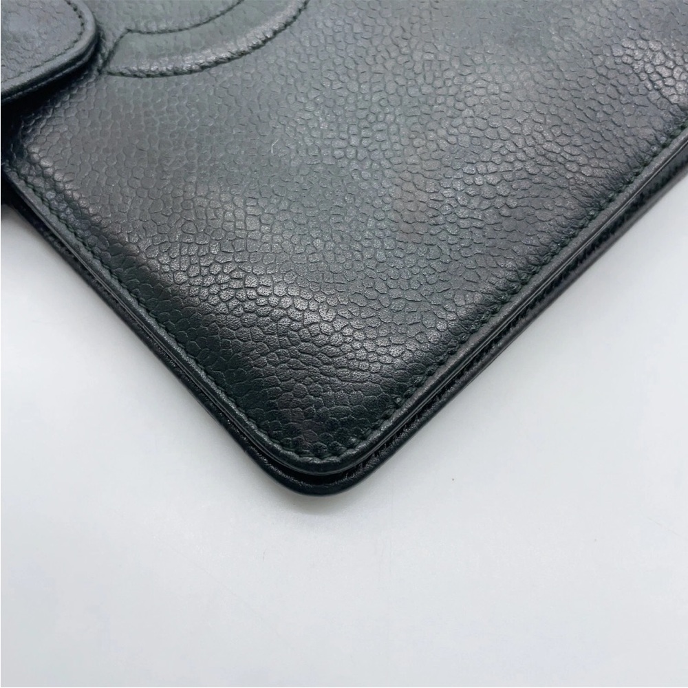 CHANEL Black Leather Black Deca Coco Agenda MM + Box + Gift Bag - Picture 9 of 16